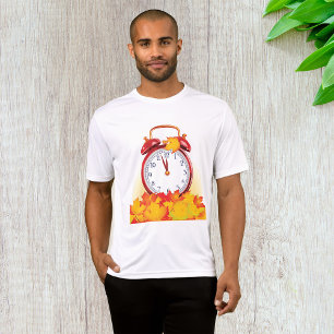 T-shirt Automne Heure Changer Feuilles Automne Et Horloge 