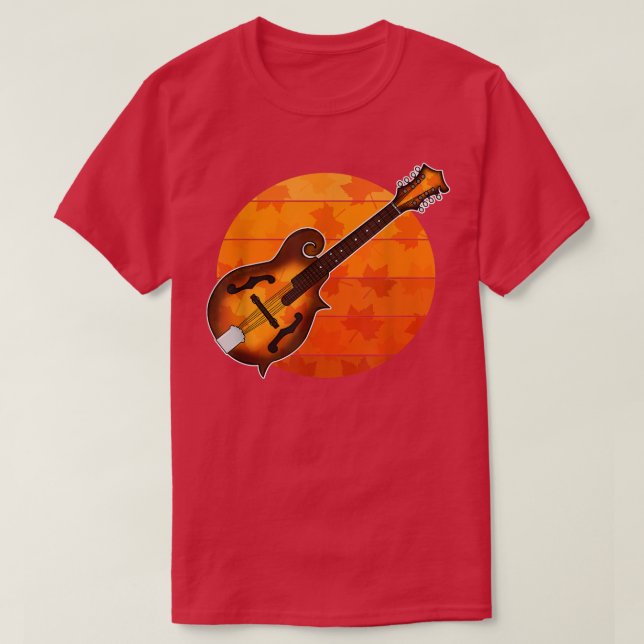 T-shirt Automne Mandoline Mandoliniste Automne Thanksgivin (Design devant)
