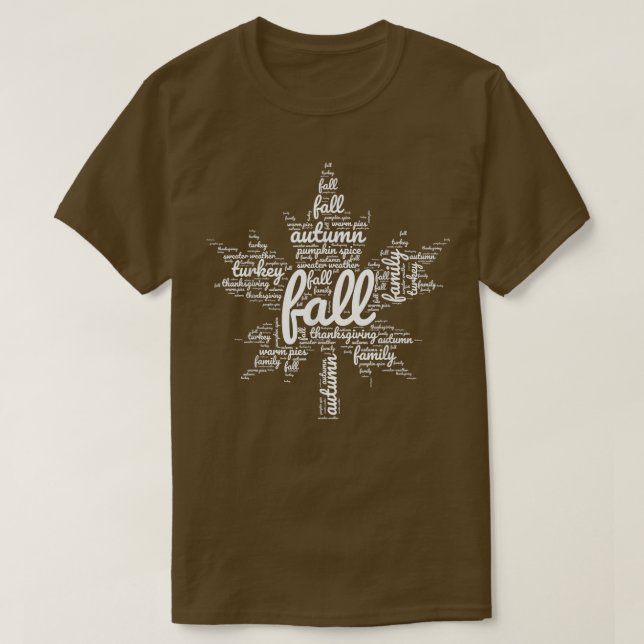 T-shirt Automne Mot Cloud (Design devant)