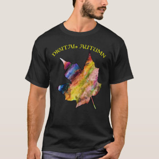 T-shirt Automne numérique en Tee noire