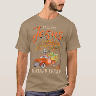 T-shirt Automne Pour Jésus Religieux Croix Citrouille Cami