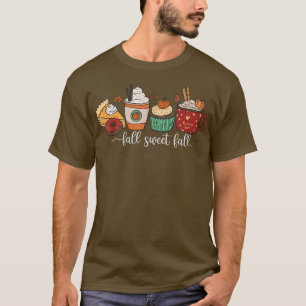 T-shirt Automne Sweet Automne Citrouille Spice Coffee Latt