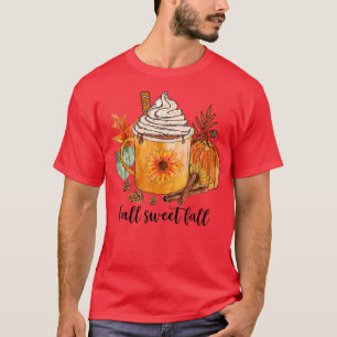 T-shirt Automne Sweet automne Citrouille tournesol Vintage