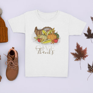 T-Shirt Automne Thanksgiving Cornucopia Donner Merci