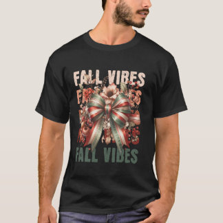 T-shirt Automne Vibes Coquette Bow Ribbon