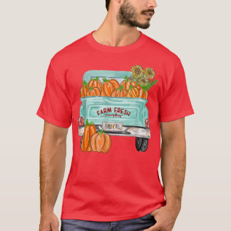 T-shirt Automne Yall Camion Citrouille Tournesol Automne a