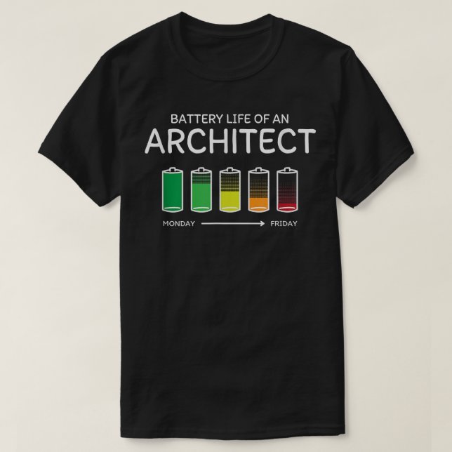 T-shirt Autonomie de batterie d'une architecture d'amis ar (Design devant)