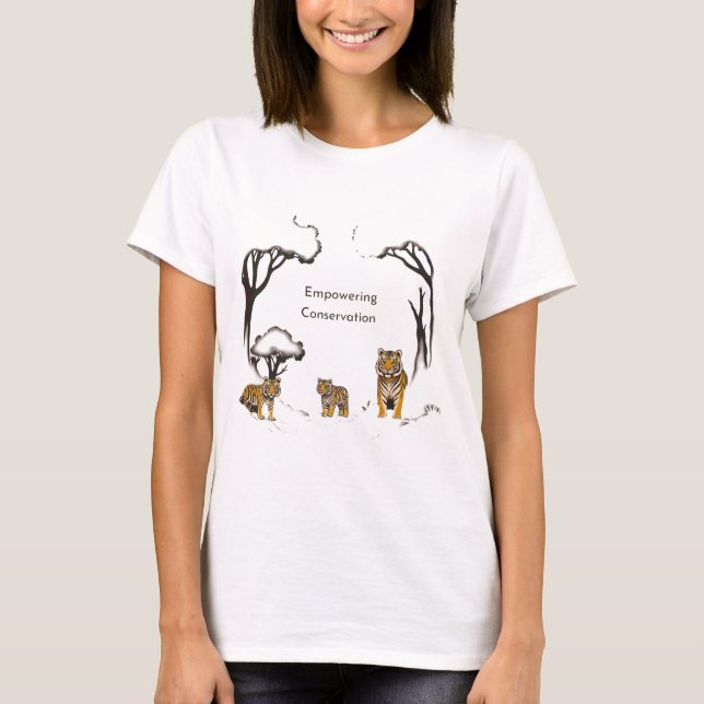 T-shirt Autonomisation de la conservation : les tigres maj (Devant)