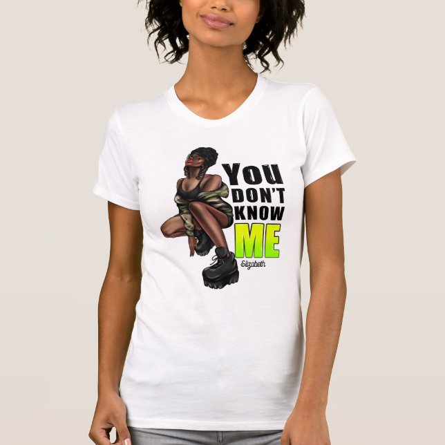 T-shirt Autonomiser le Diva noir avec une confiance audaci (Devant)