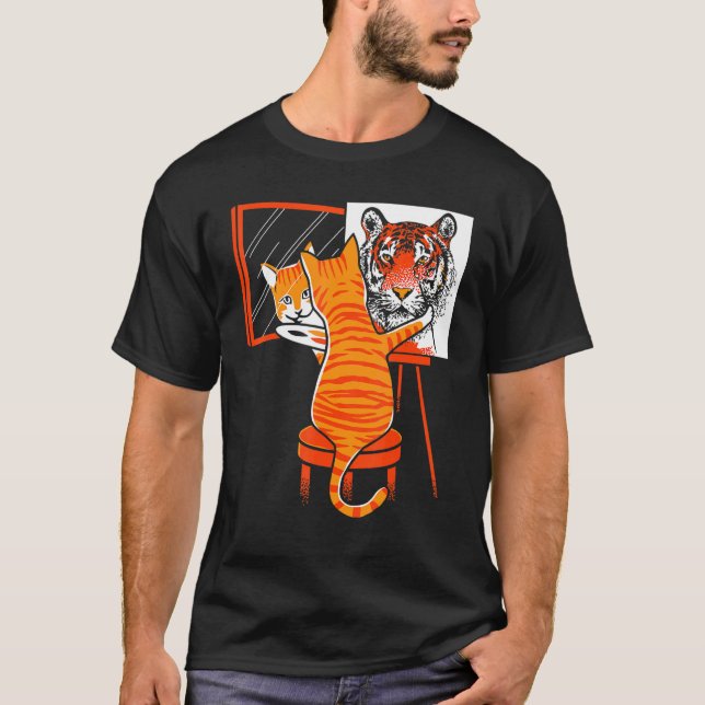 T-shirt Autoportrait de chat (Devant)