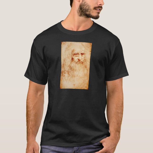T-shirt Autoportrait de Leonardo da Vinci circa 1510-1515 (Devant)