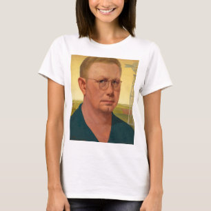 T-shirt Autoportrait par Grant Wood