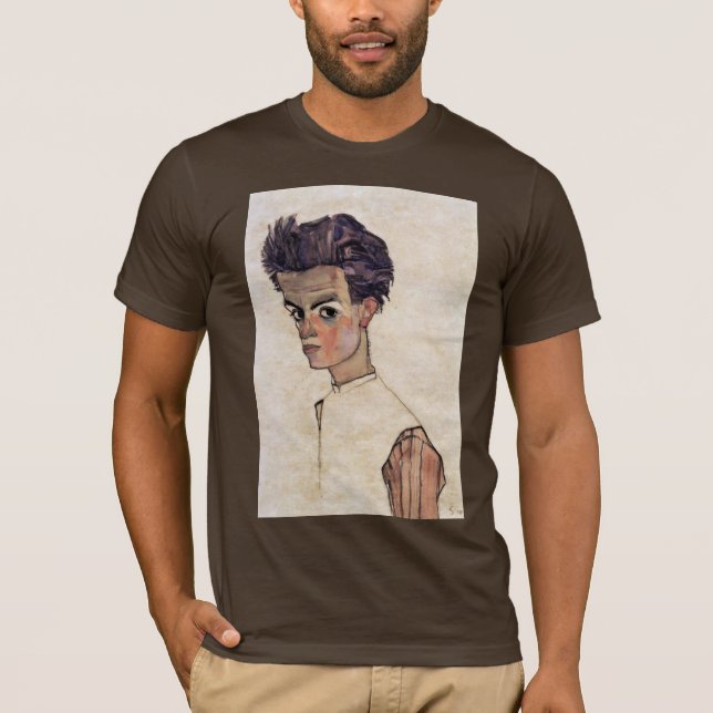 T-shirt Autoportrait par Schiele Egon (Devant)