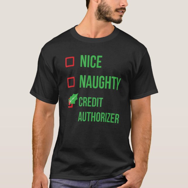T-shirt Autorisation de crédit Funny Pajama Noël (Devant)