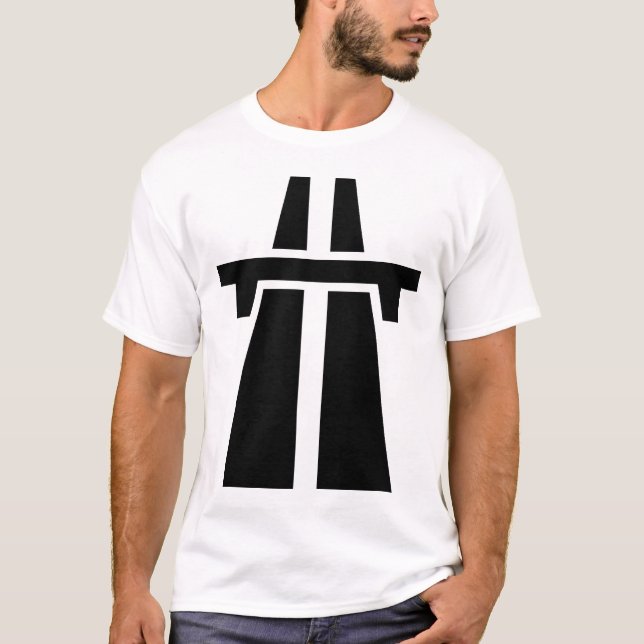 T-shirt Autoroute, autoroute, autoroute - Noir (Devant)