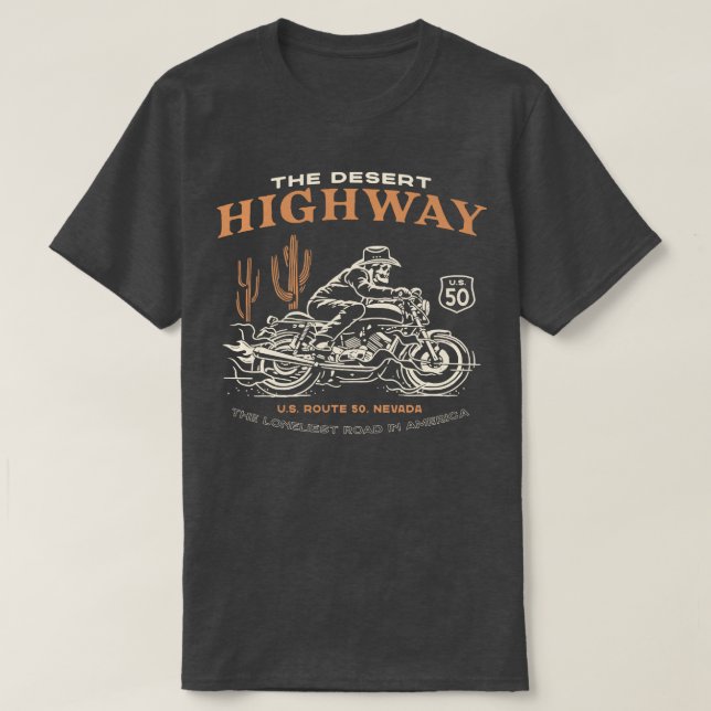 T-SHIRT AUTOROUTE DESERT (Design devant)