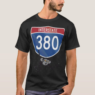 T-shirt Autoroute Interstate 380 Iowa I380 FU Monkey Surdi