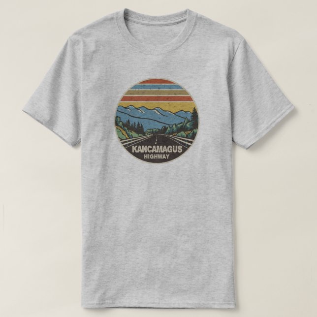 T-shirt Autoroute Kancamagus Monts New Hampshire (Design devant)