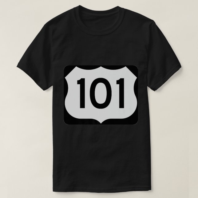 T-shirt Autoroute Route 101 Chemin Shirt Voyage Vélo de vo (Design devant)