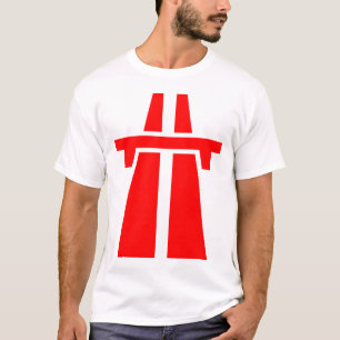 T-shirt Autoroute, Voie Rapide, Autobahn - Rouge