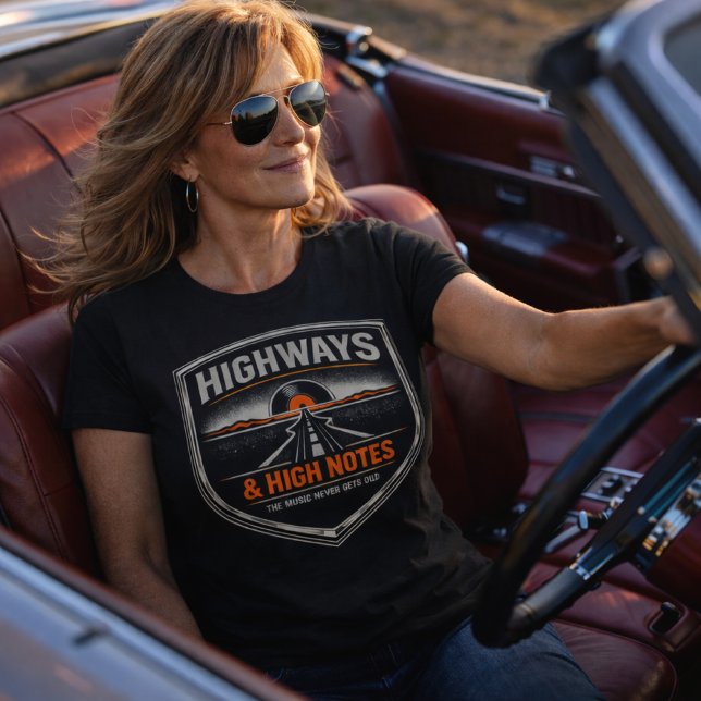 T-shirt Autoroutes et notes aiguës – Chrome Revival (Créateur téléchargé)