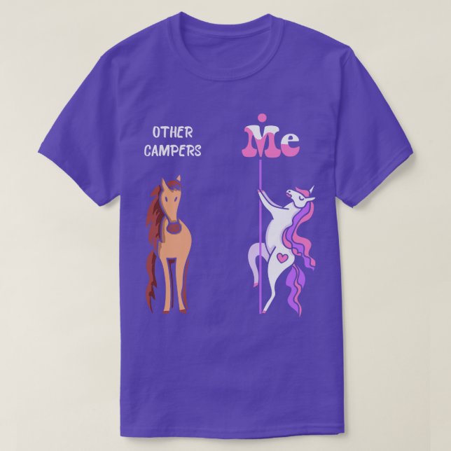T-shirt Autres campeurs Me Tee Unicorn Camper Drôle Ide ca (Design devant)
