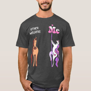 T-shirt Autres soudeurs Me Tee Unicorn Welder Funny Gift I
