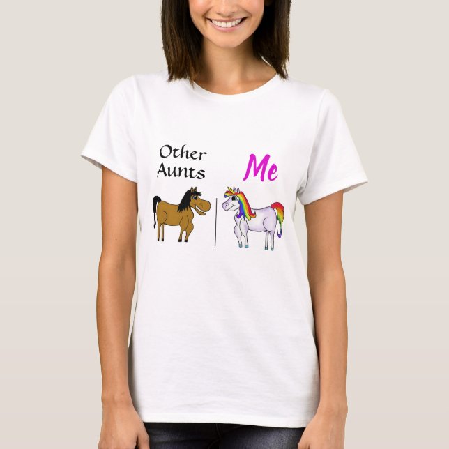 T-shirt Autres Tantes Me Unicorn Tante Tante Tante (Devant)