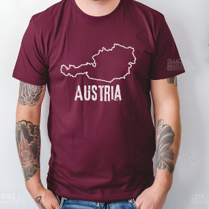 T-shirt Autriche Carte du pays Chemt Autriche Nation Outli