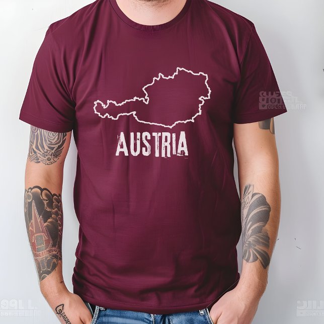 T-shirt Autriche Carte du pays Chemt Autriche Nation Outli (Créateur téléchargé)