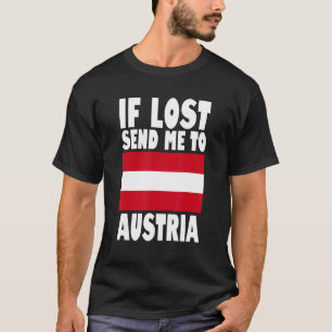 T-shirt Autriche Drapeau Design Si perdu envoyer-moi en Au