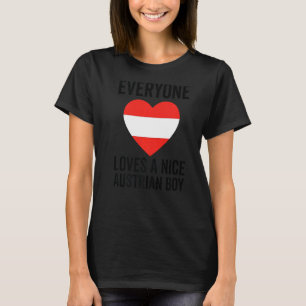 T-shirt Autriche Drapeau Tout Le Monde Aime Un Joli Garçon