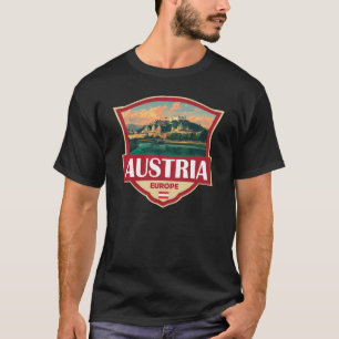 T-shirt Autriche Illustration Rétro Badge