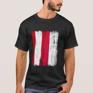 T-shirt Autriche Pologne Demi Drapeau Ancêtre Autrichien P
