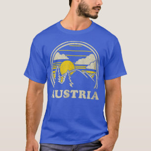 T-shirt Autriche T Chemise Montagnes Randonnées Vintages T