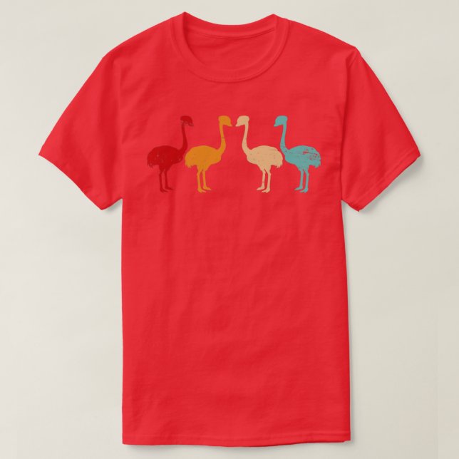 T-shirt Autruche Alléguée Rétro (Design devant)