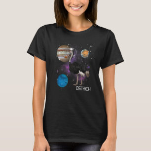 T-shirt Autruche Astronaute Galaxie Espace Oiseau