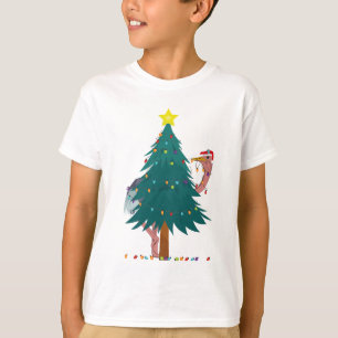 T-shirt Autruche drôle de Noël éclairante