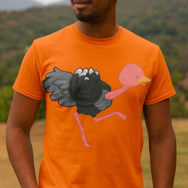 T-shirt Autruche en course (Créateur téléchargé)