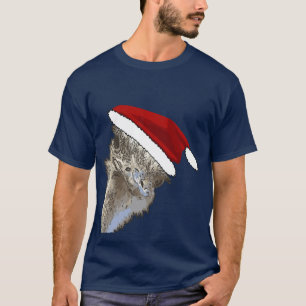T-shirt Autruche portant un chapeau de Père Noël Animal de