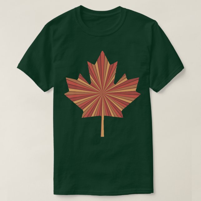 T-shirt Autumn Fall Leaves Season Maple Leaf Tree Orange R (Design devant)
