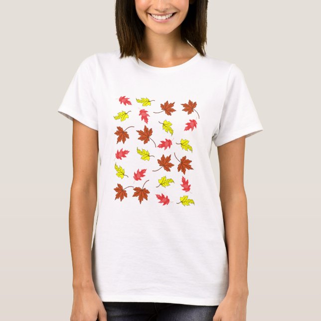 T-shirt Autumn Leaves Colourfull (Devant)