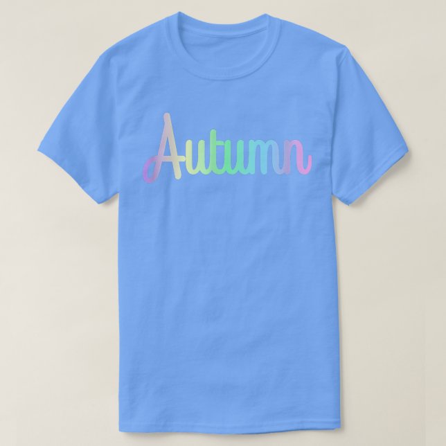 T-shirt AUTUMN Minimalist Rainbow Plain tet Funny Novelty  (Design devant)