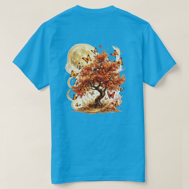 T-shirt Autumn Moon Tree Art (Design dos)
