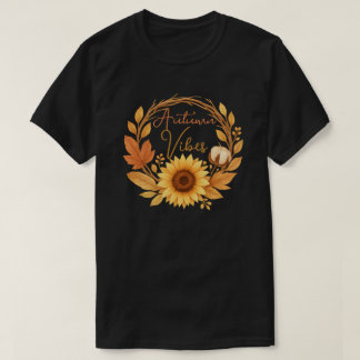 T-shirt Autumn Vibes tournesol