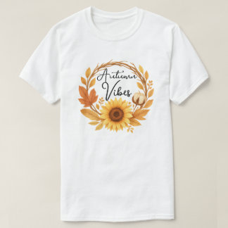 T-shirt Autumn Vibes tournesol