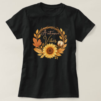 T-shirt Autumn Vibes tournesol