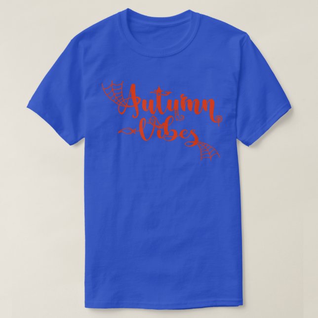 T-shirt Autumn Vibes With Spooky Design Graphics  (Design devant)
