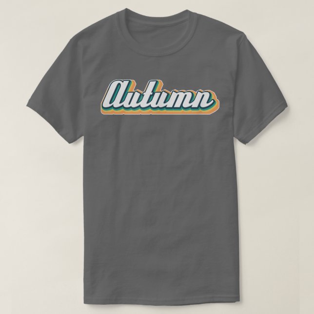 T-shirt AutumnRetro Prénom Vintage Personnalisé (Design devant)