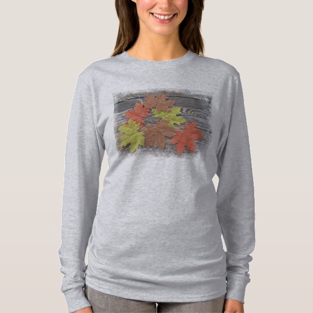 T-shirt aux feuilles éparses (Devant)